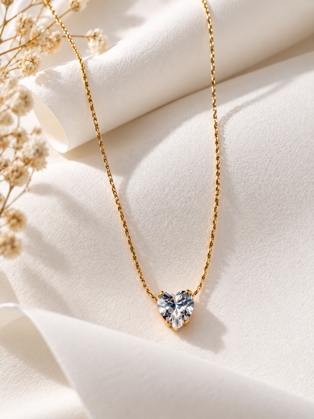 Solitaire Heart Necklace
