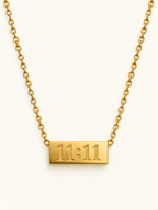 11:11 Gold Bar Necklace