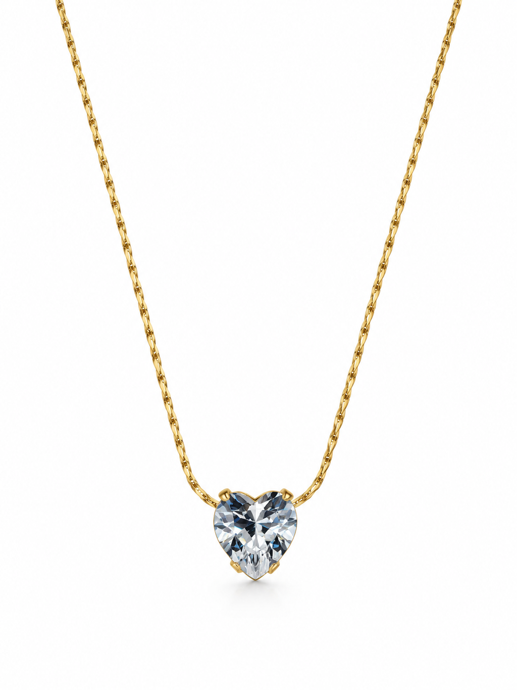 Solitaire Heart Necklace
