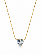 Solitaire Heart Necklace