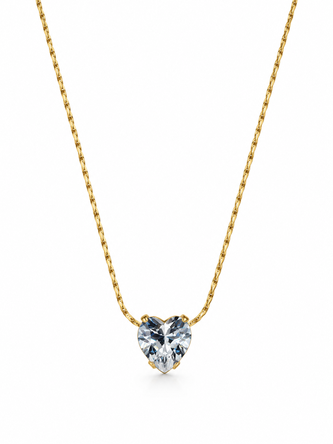 Solitaire Heart Necklace