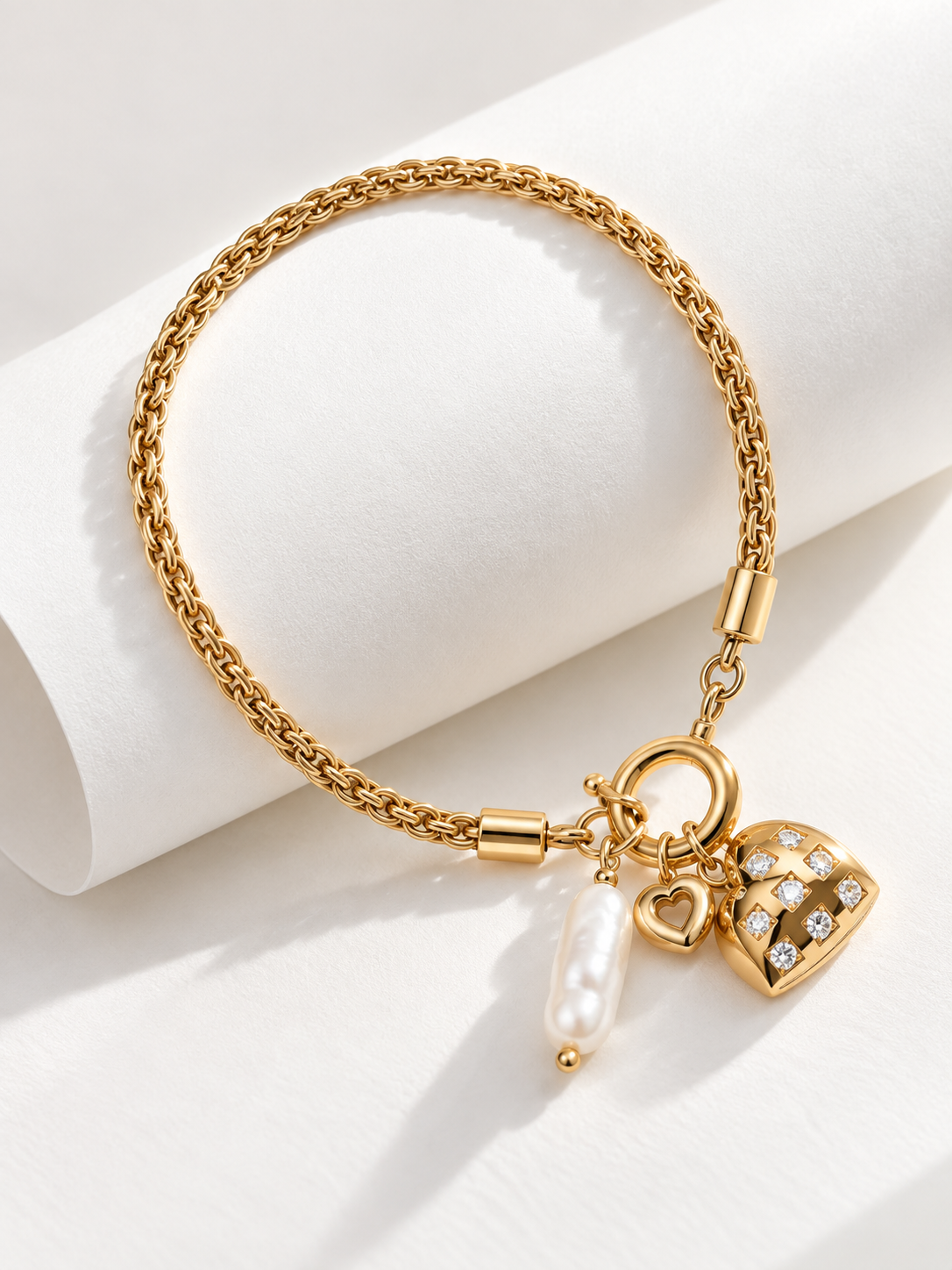 Elegant Gold Charm Bracelet