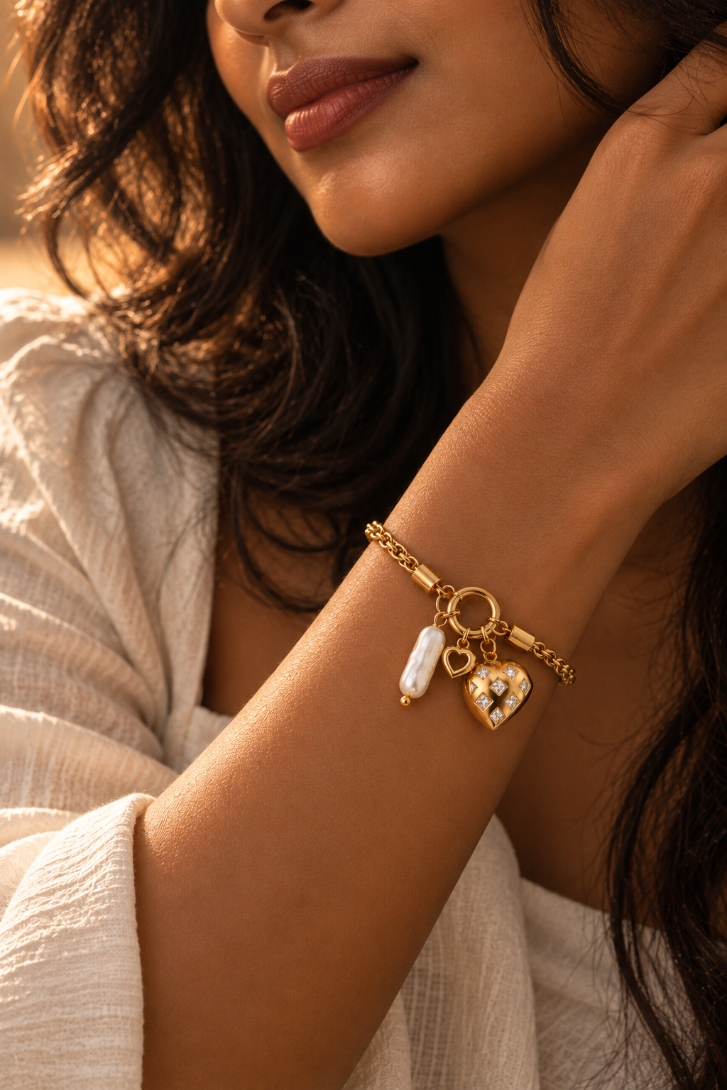 Elegant Gold Charm Bracelet