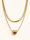 Golden Heart Layered Necklace