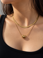 Golden Heart Layered Necklace