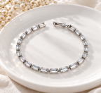Silver Crystal Tennis Bracelet