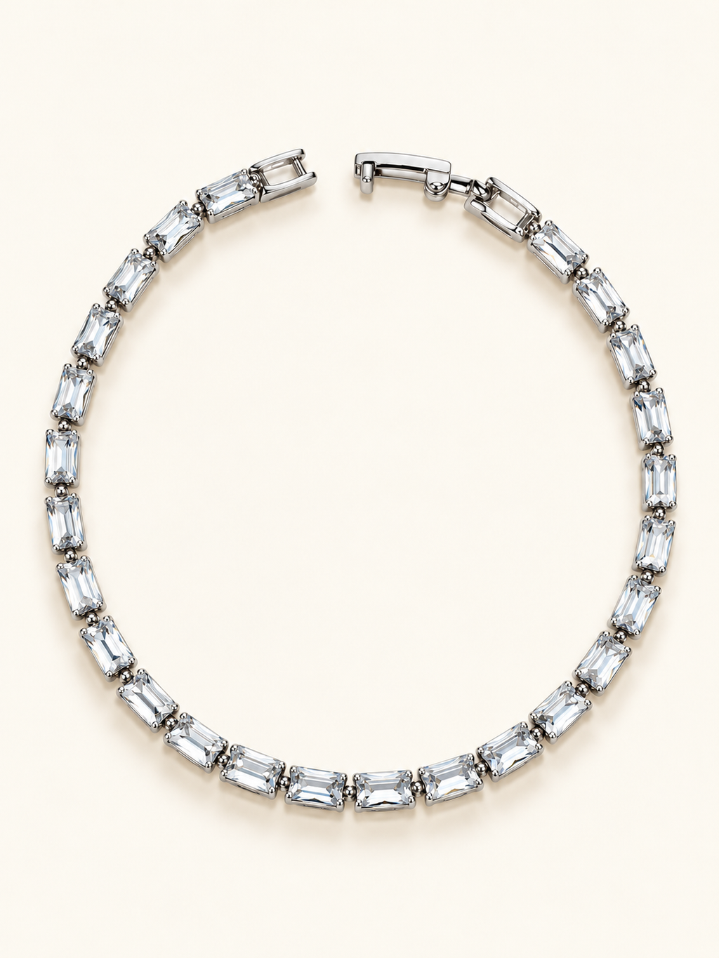 Silver Crystal Tennis Bracelet