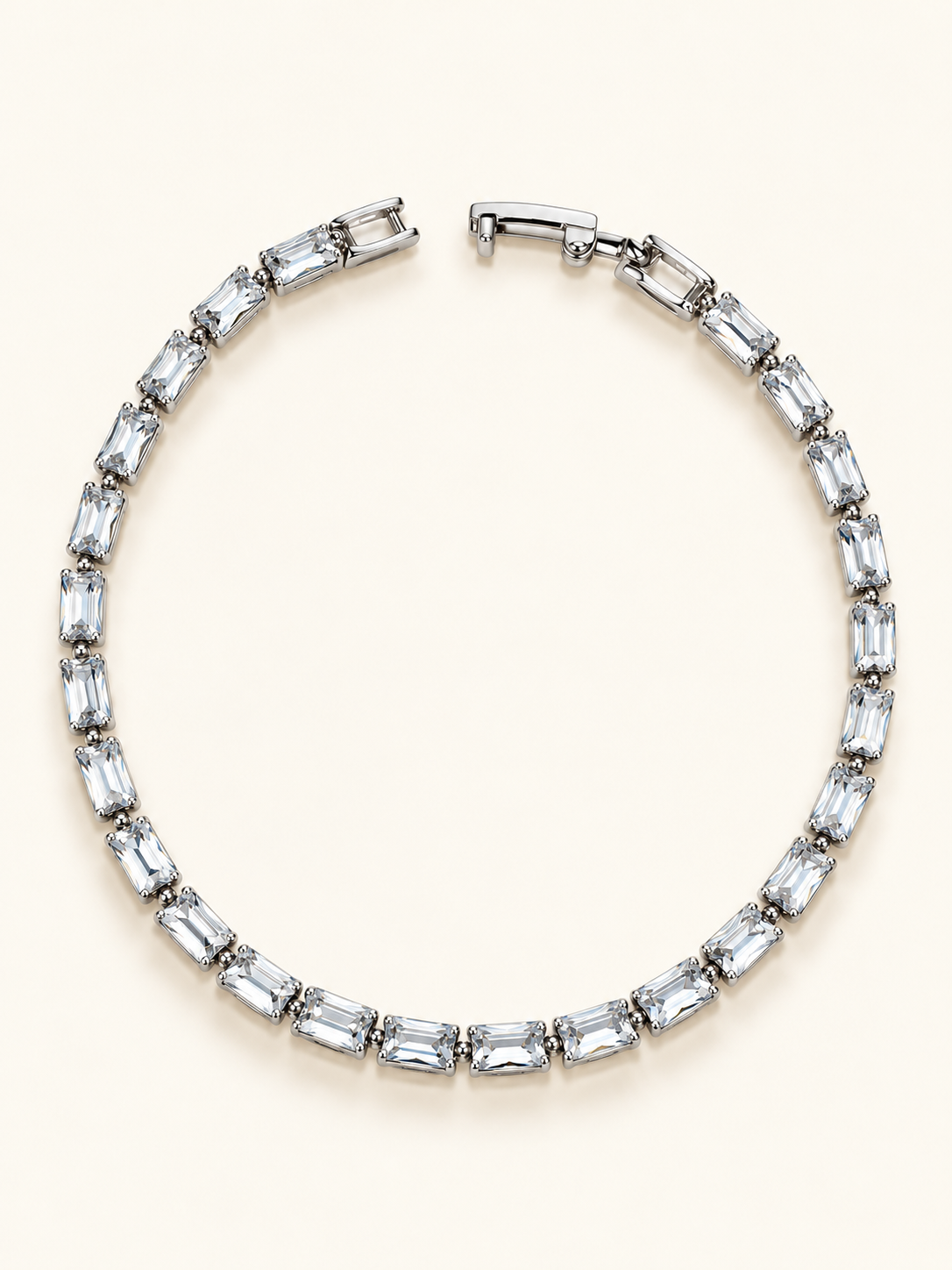 Silver Crystal Tennis Bracelet