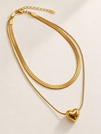 Golden Heart Layered Necklace