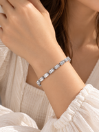 Silver Crystal Tennis Bracelet