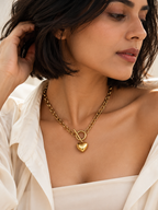 Golden Heart Toggle Necklace