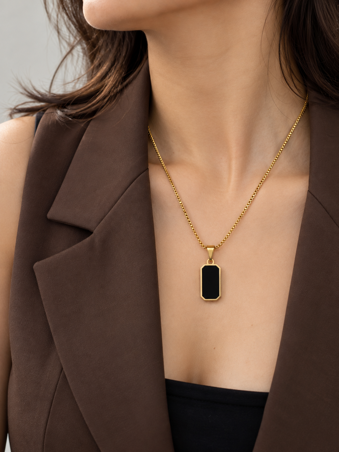 Reversible Gemstone Pendant Necklace