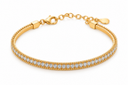 Golden Crystal Tennis Bracelet