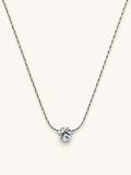 Silver Solitaire Necklace