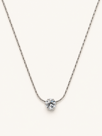 Silver Solitaire Necklace