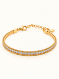 Golden Crystal Tennis Bracelet