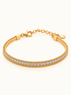 Golden Crystal Tennis Bracelet