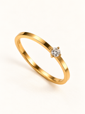 Solitaire Crystal Ring