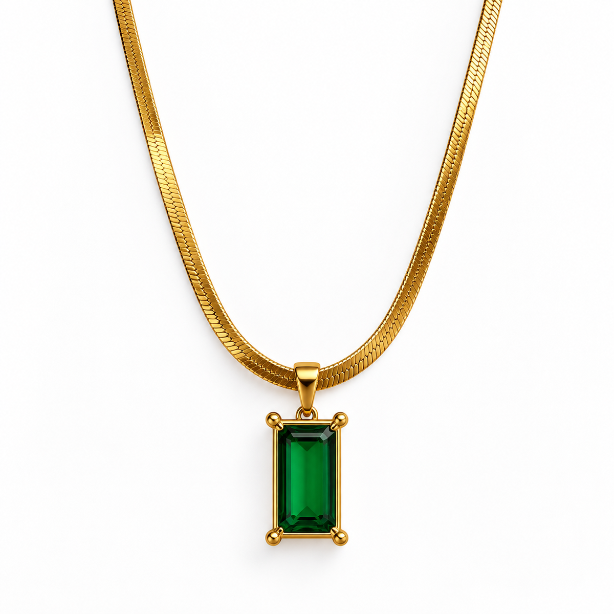 Emerald Green Pendant Necklace
