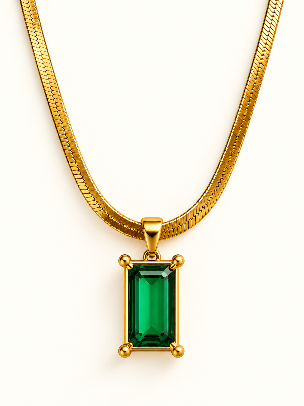 Emerald Green Pendant Necklace