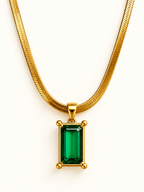 Emerald Green Pendant Necklace