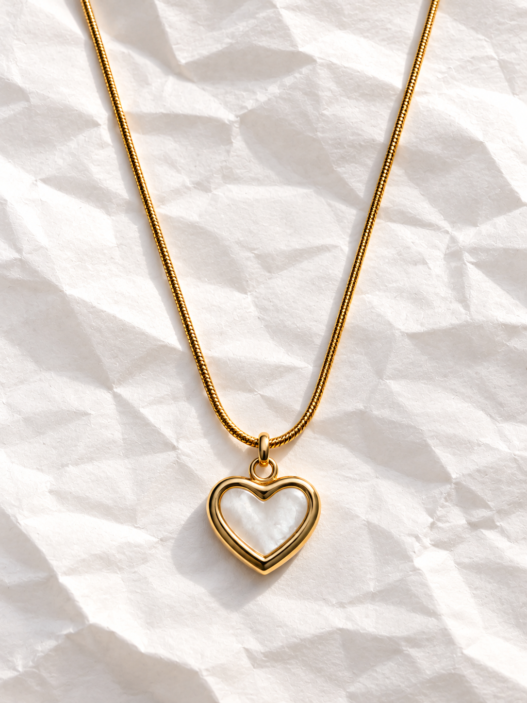 Pearl Heart Pendant Necklace