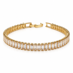 Golden Baguette Crystal Bracelet