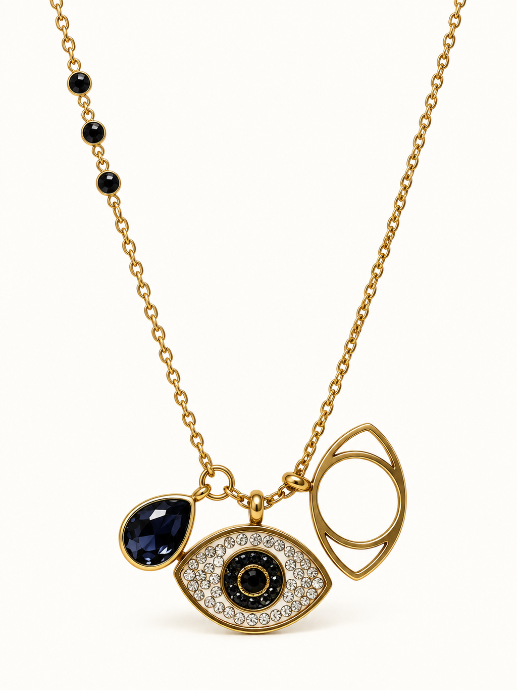 Golden Evil Eye Charm Necklace
