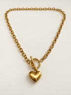 Golden Heart Toggle Necklace