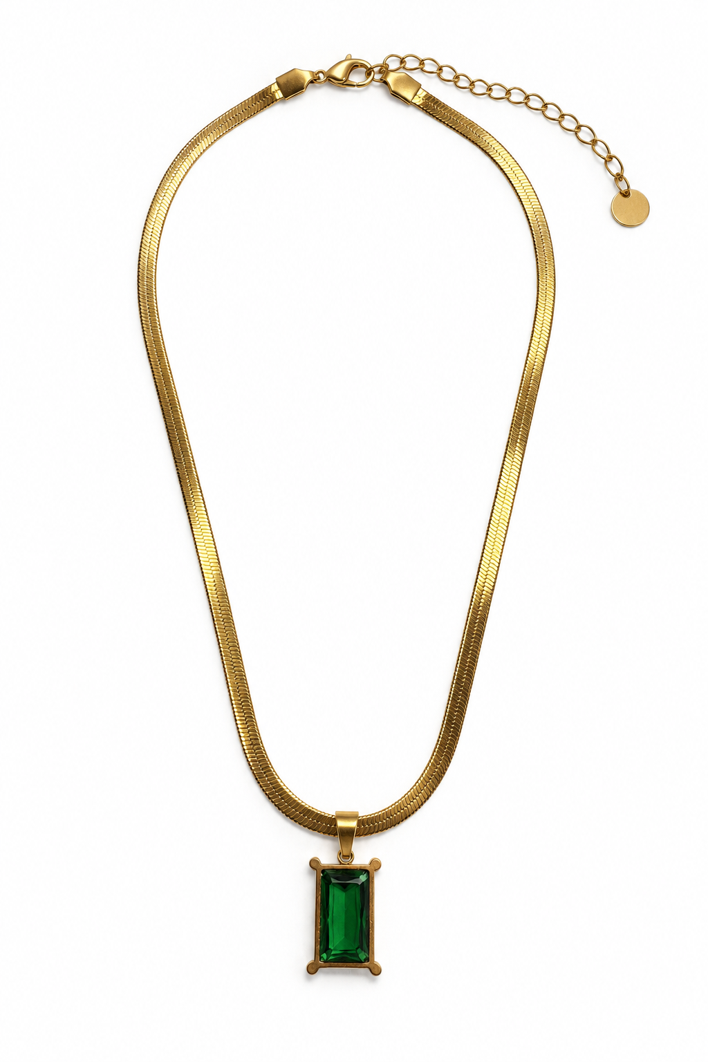Emerald Green Pendant Necklace