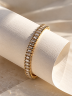 Golden Baguette Crystal Bracelet