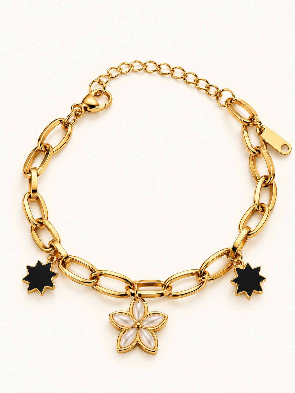 Golden Bloom Charm Bracelet