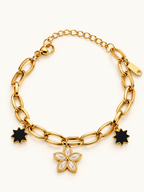 Golden Bloom Charm Bracelet