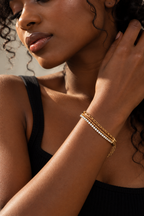 Golden Crystal Layered Bracelet