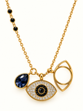 Golden Evil Eye Charm Necklace