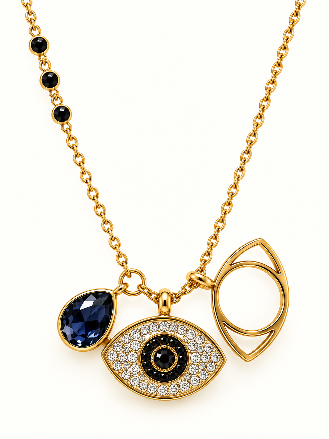 Golden Evil Eye Charm Necklace
