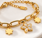 Golden Bloom Charm Bracelet