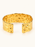 Golden Hammered Cuff Bracelet