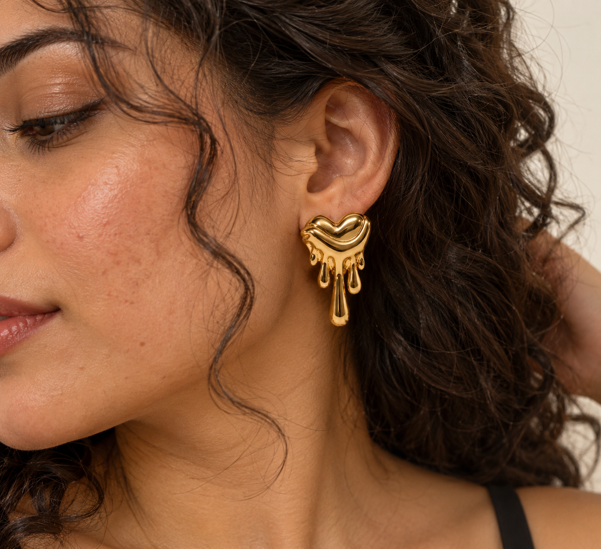 Golden Melt Sculpted Earrings