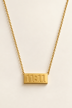 11:11 Gold Bar Necklace