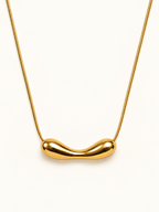 Sculpted Bean Pendant Necklace