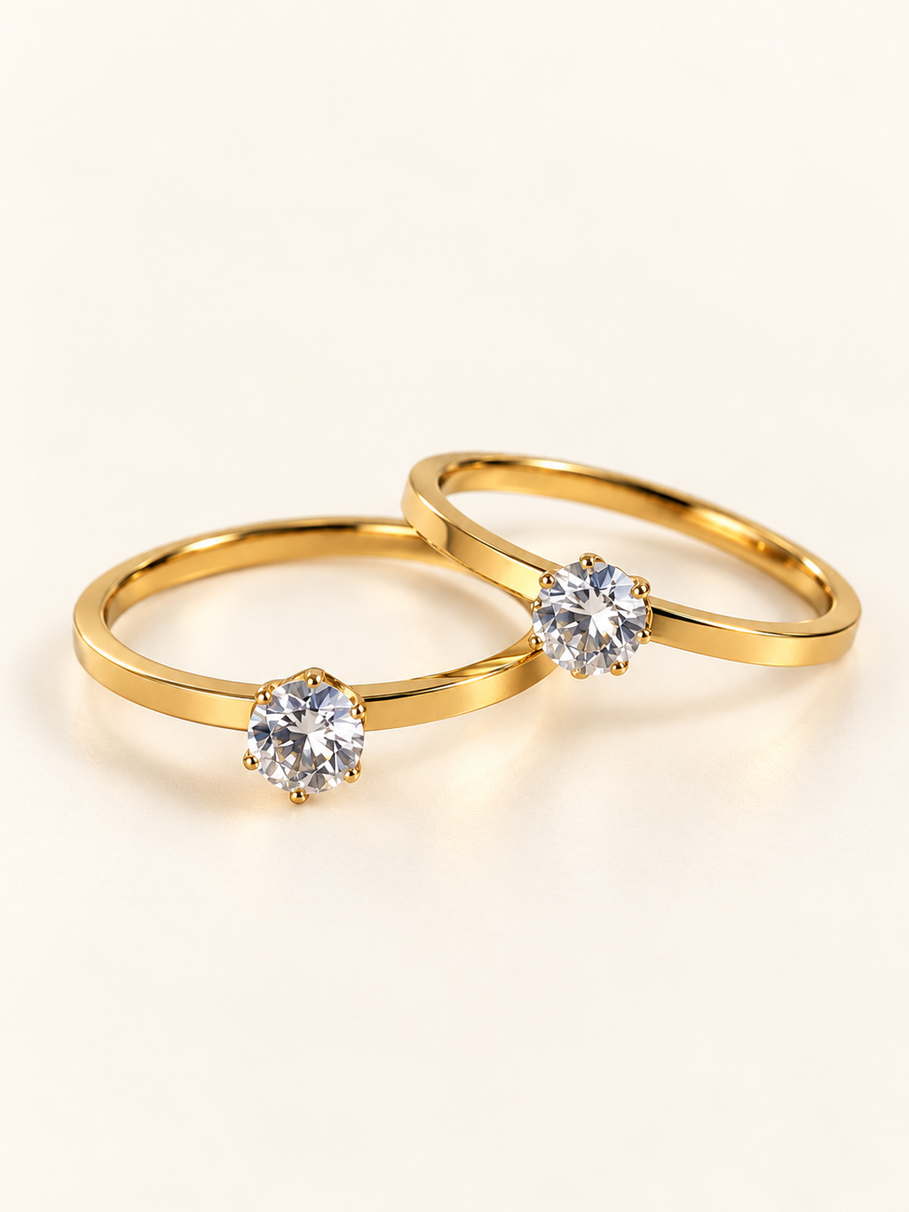 Solitaire Spark Gold Ring