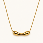Sculpted Bean Pendant Necklace