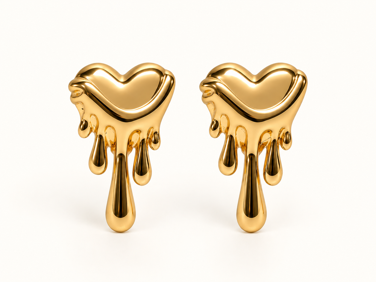 Golden Melt Sculpted Earrings