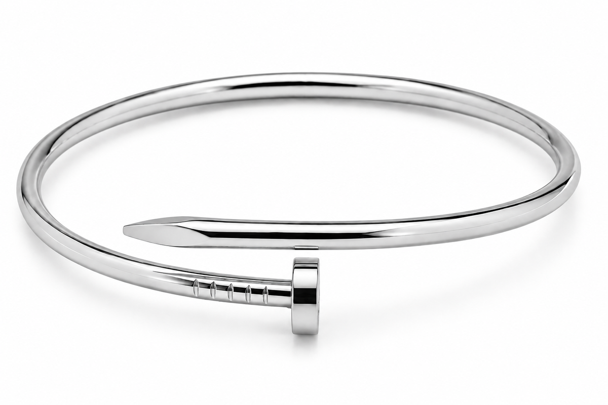 Silver Nail Cuff Bracelet