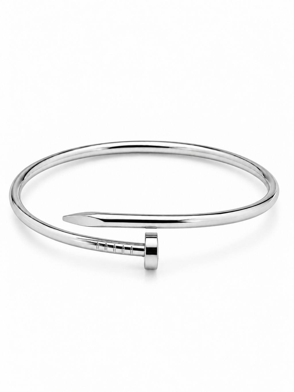 Silver Nail Cuff Bracelet