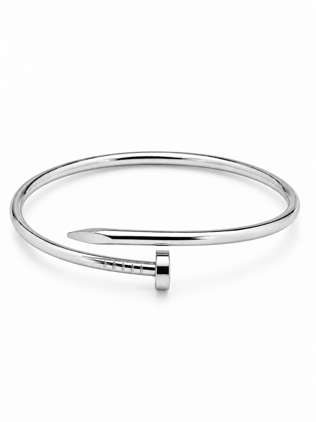Silver Nail Cuff Bracelet