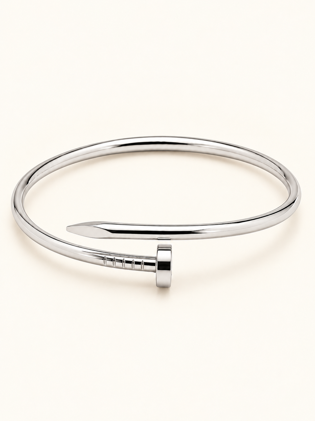 Silver Nail Cuff Bracelet